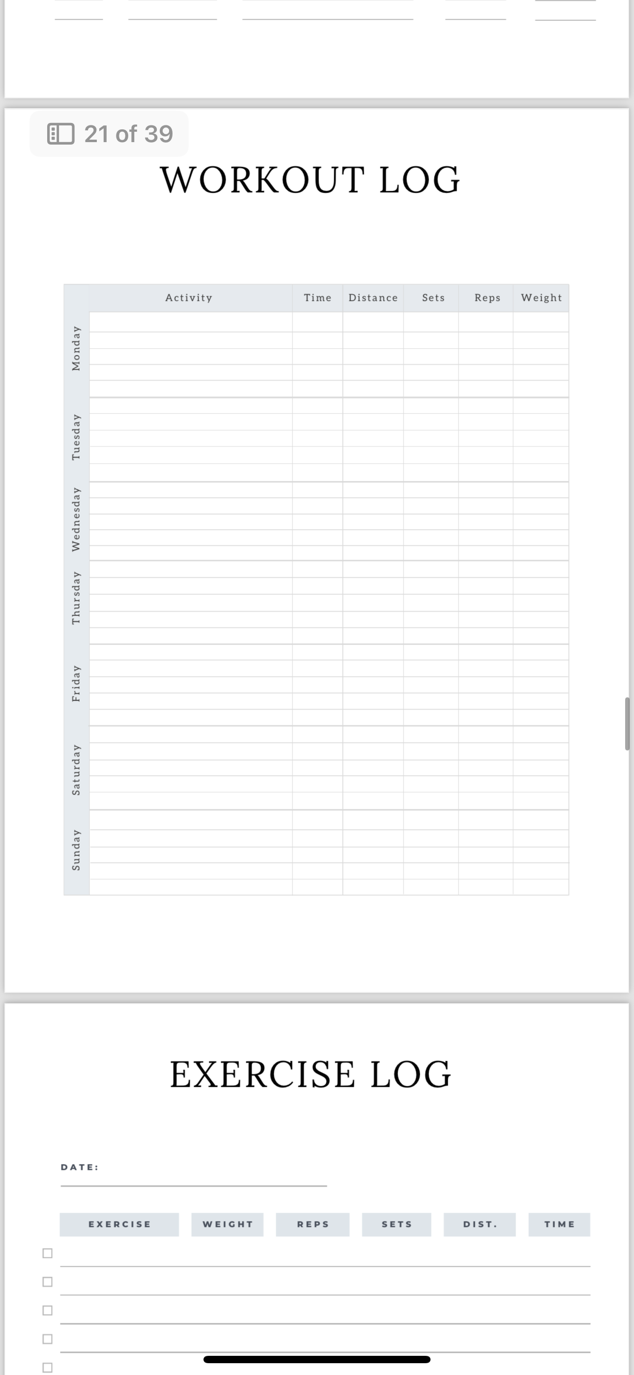 Get it Fitness Planner
